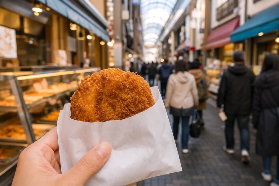 戸越銀座商店街(在地商店街·可樂餅食べ歩き|東急池上線 戸越銀座站/都營淺草線 戸越站)