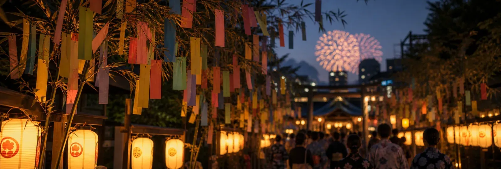 7月 — 七夕・御靈祭・煙火開幕