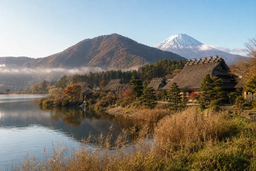 精進湖・子抱き富士+西湖いやしの里根場(最安靜的兩湖|河口湖周遊另線)