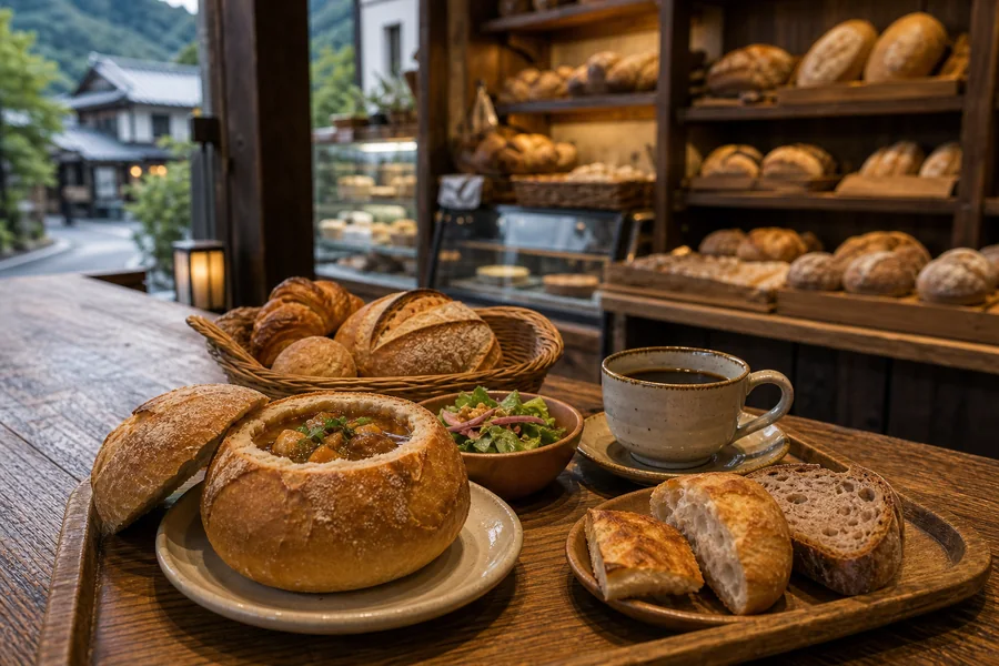 渡邊ベーカリー(明治24年創業老舖麵包店|箱根登山鐵道「宮ノ下」站徒步約7分・セピア通り)