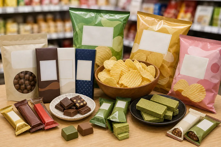 各式 KitKat(抹茶/地區限定)・明治巧克力・薯片