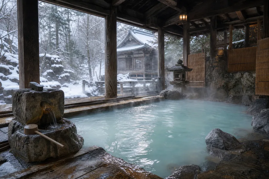 奧日光湯元温泉・温泉寺(白濁硫磺源泉湯·寺內湯|東武日光站巴士約90分·湯元温泉)